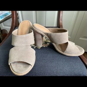 UGG Celia leather heeled sandals. Only worn a once!